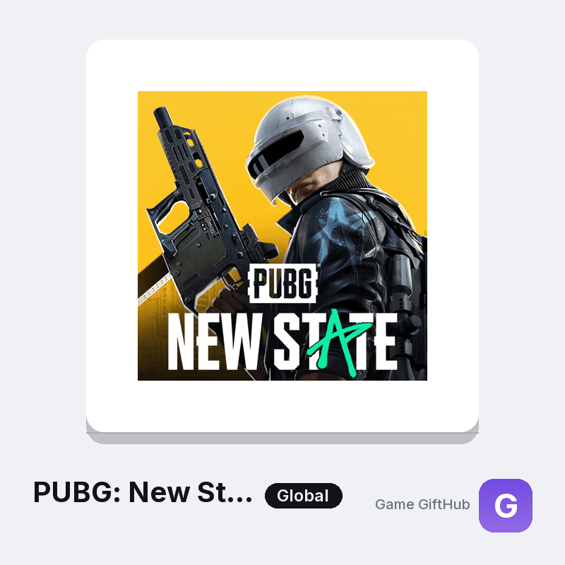 PUBG New State NC top-up values from 300 to 35000 at GameGiftHub