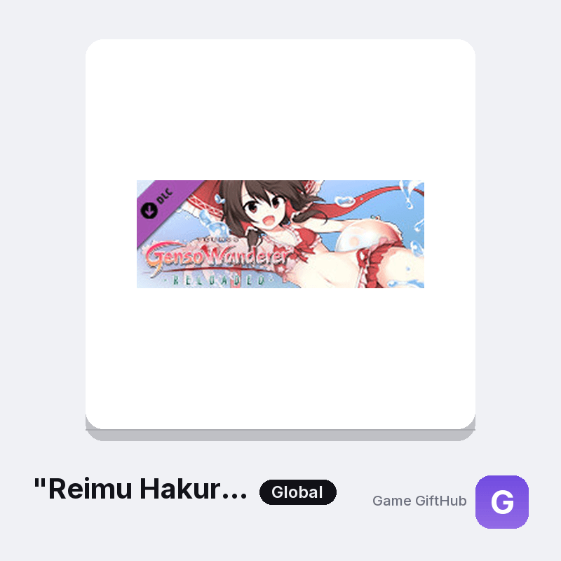 "Reimu Hakurei" Bikini Costume / 「博丽灵梦」 裙装比基尼 / 「博麗霊夢」スカート付きビキニ衣装 (Touhou Genso Wanderer -Reloaded-) Gift Card — Steam gift card at Game GiftHub