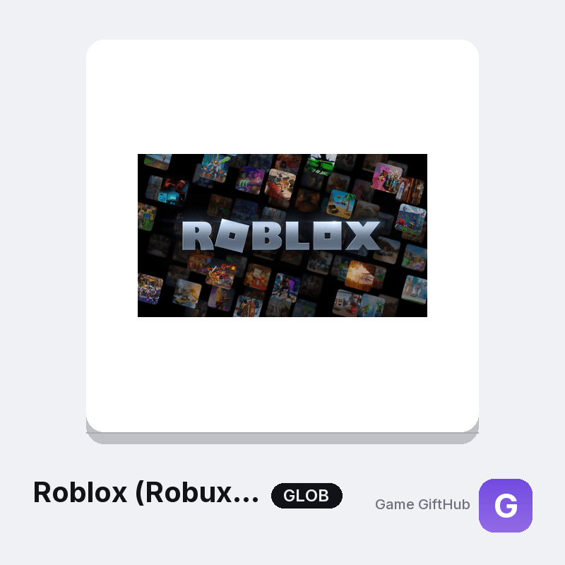 Robux bought via Roblox account login in amounts from 80 to 4000 at GameGiftHub