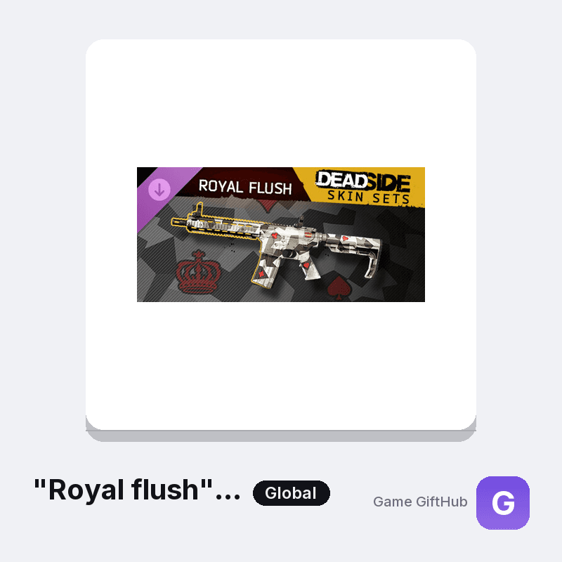 "Royal flush" Skin Set Gift Card — Steam gift card at Game GiftHub
