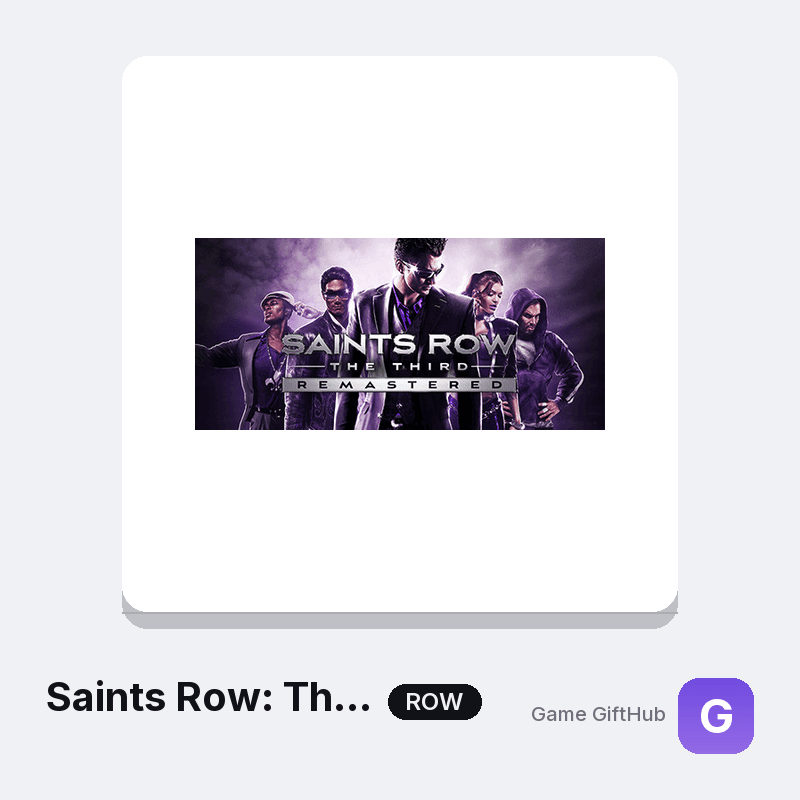 Saints Row: The Third Remastered Game Key — Other game key at Game GiftHub
