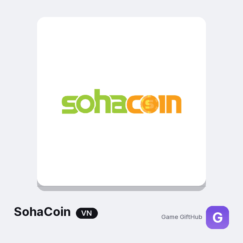 SohaCoin VN Gift Card — Other gift card at Game GiftHub
