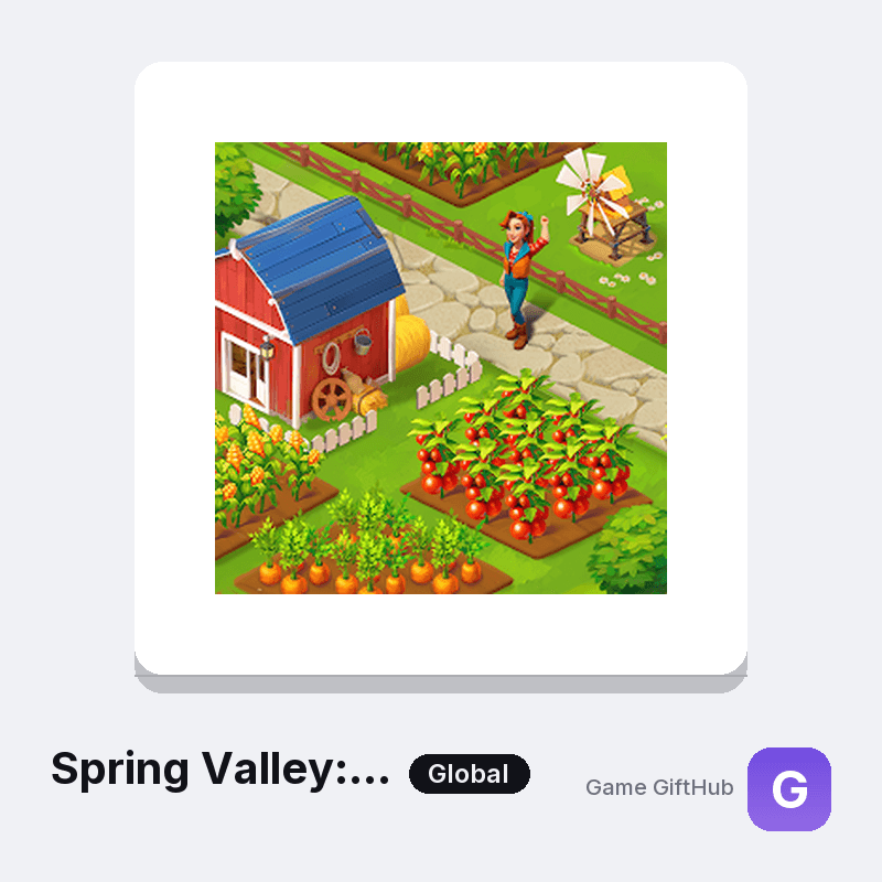 Spring Valley: Farm Adventures Top-Up — Mobile top-up at Game GiftHub