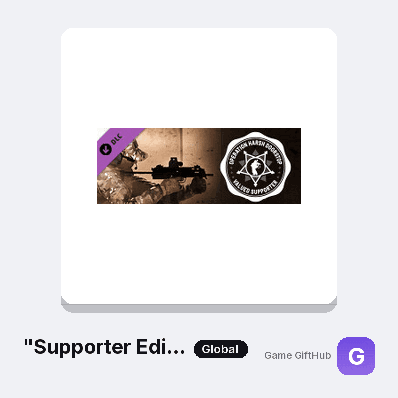 "Supporter Edition" Upgrade Gift Card — Steam gift card at Game GiftHub