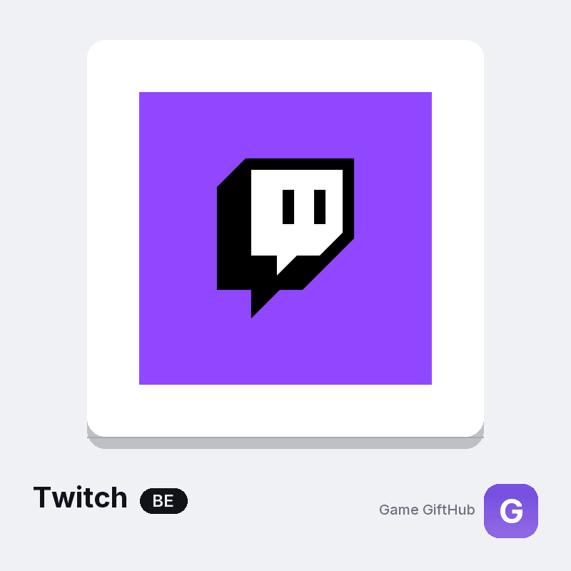Twitch Belgium EUR gift card at GameGiftHub