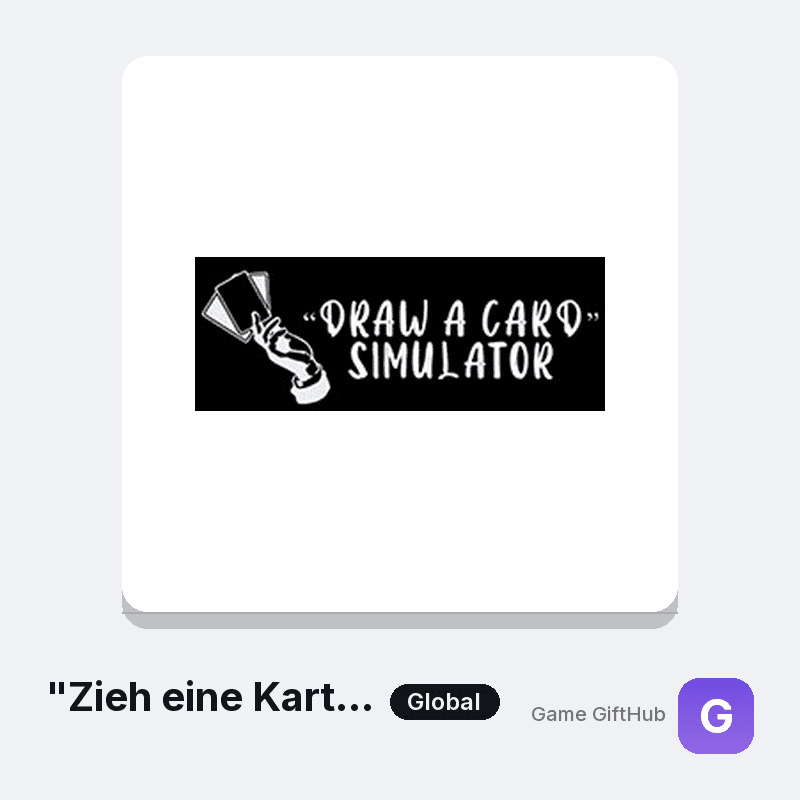 "Zieh eine Karte"-Simulator Gift Card — Steam gift card at Game GiftHub