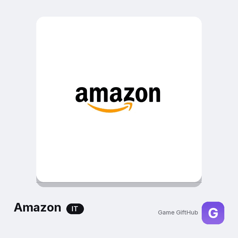 Italy Amazon gift card values from 5 to 250 EUR at GameGiftHub