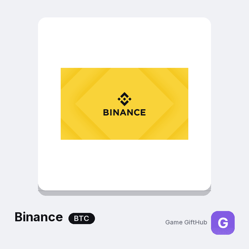 Binance BTC Gift Card — Other gift card at Game GiftHub