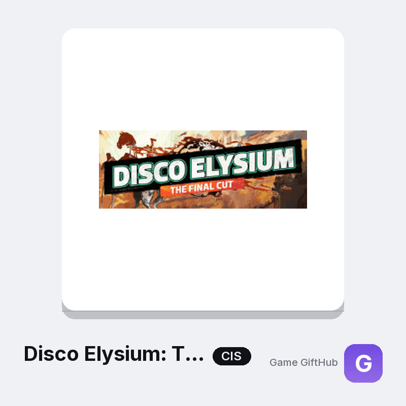 Disco Elysium: The Final Cut CIS Game Key — Other game key at Game GiftHub