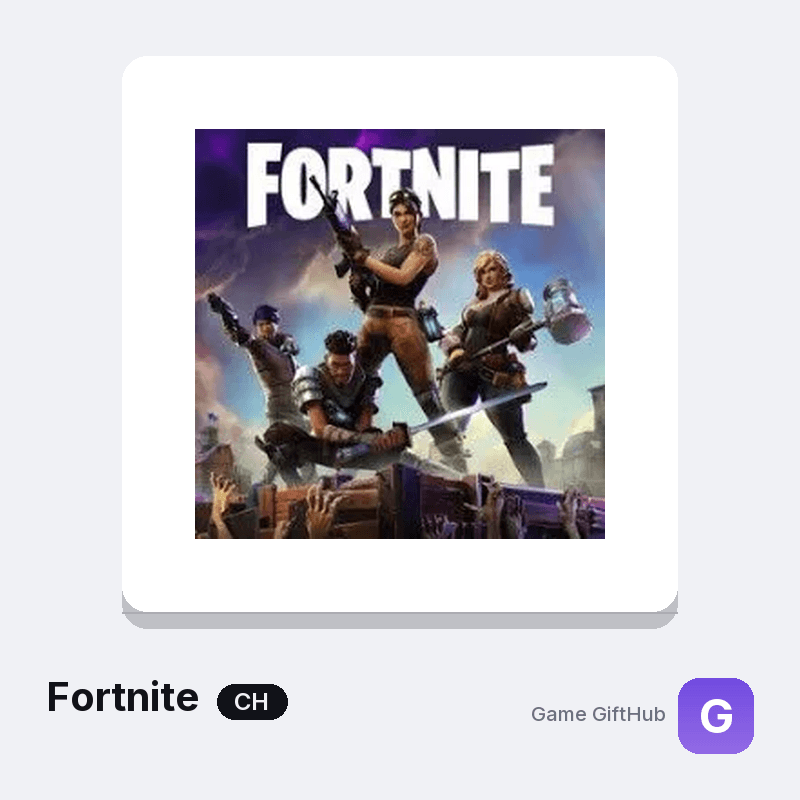 Fortnite V-Bucks Switzerland CHF gift card at GameGiftHub