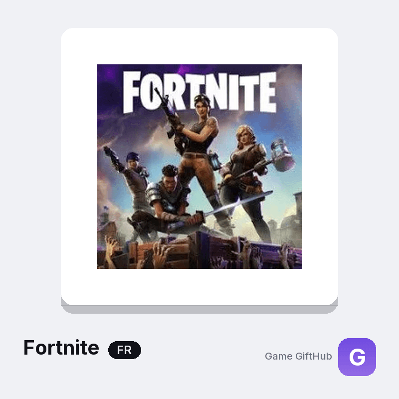 Fortnite V-Bucks France EUR gift card at GameGiftHub