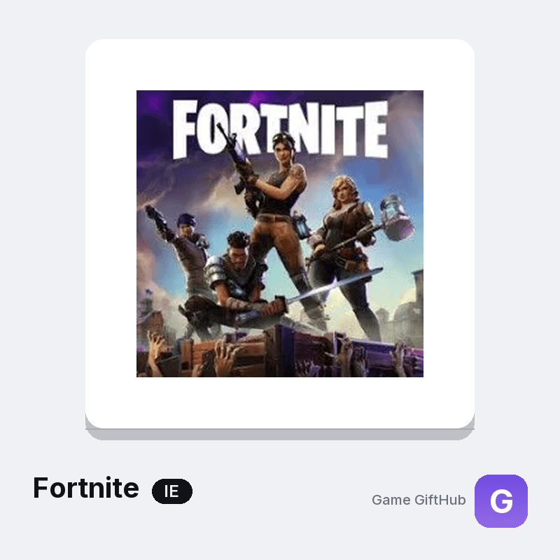 Fortnite V-Bucks Ireland EUR gift card at GameGiftHub