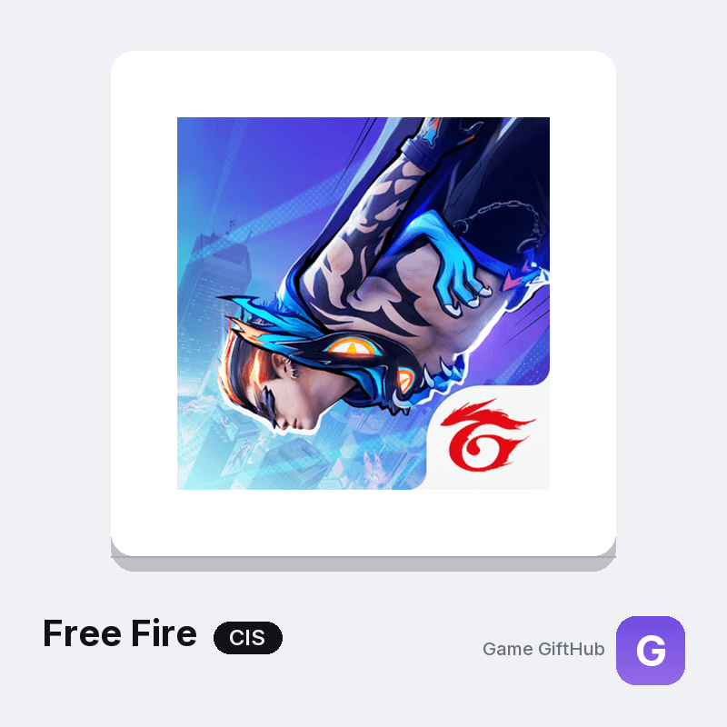 Free Fire diamond code for CIS accounts, 110 to 6160 diamonds, at GameGiftHub