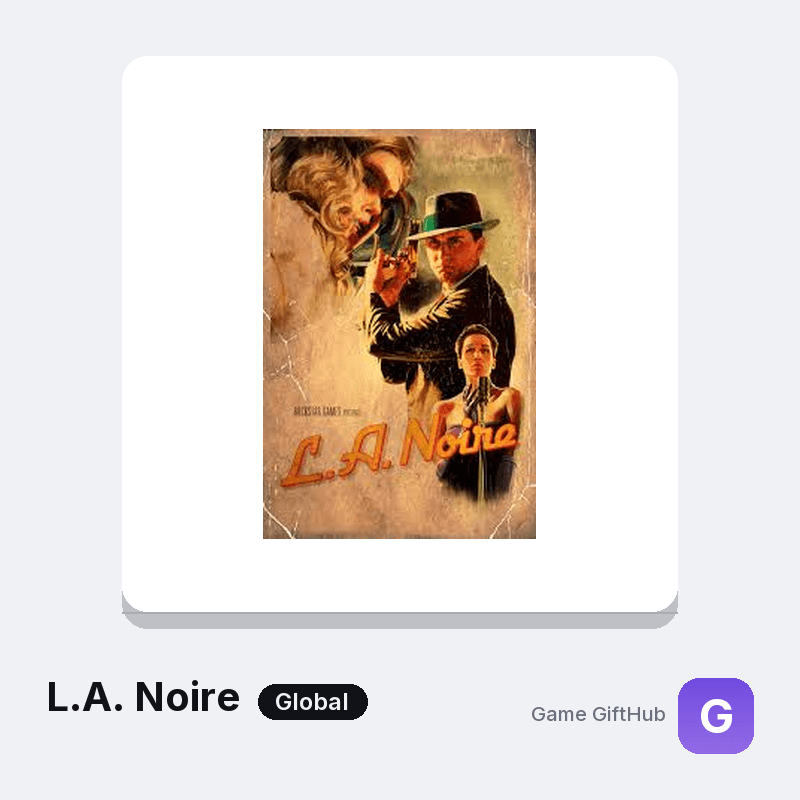 L.A. Noire Game Key — Other game key at Game GiftHub