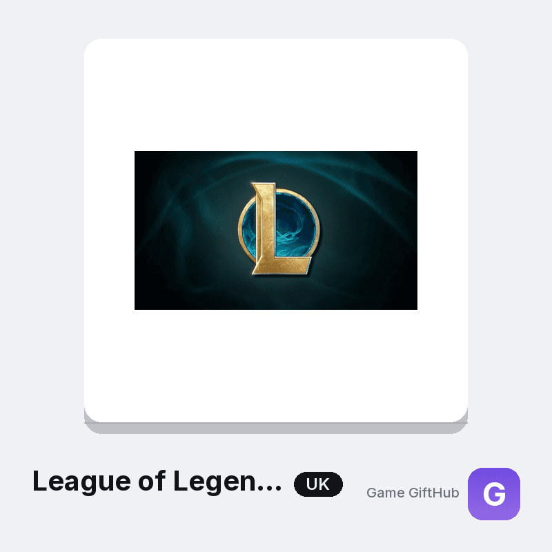 League of Legends RP United Kingdom GBP top-up at GameGiftHub