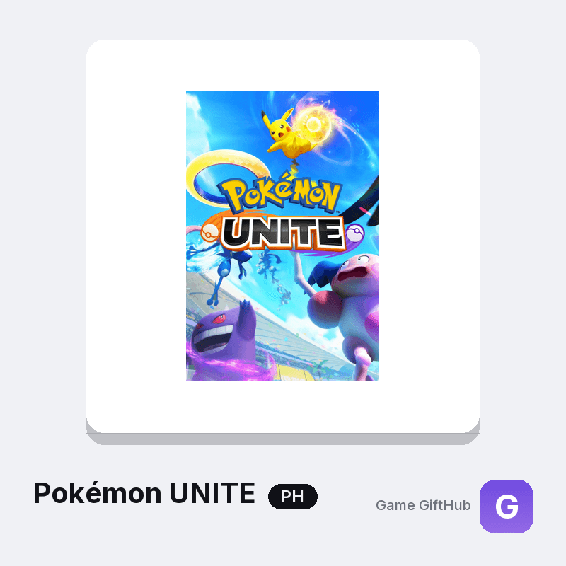 Pokémon UNITE PH Top-Up — Mobile top-up at Game GiftHub