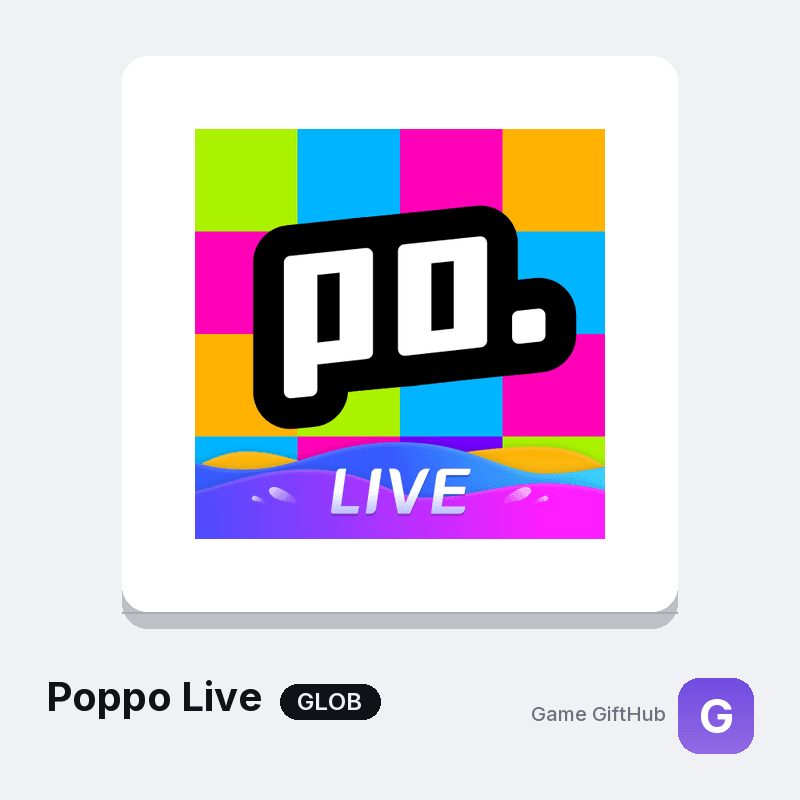 Poppo Live Coins top-up credited to your user account