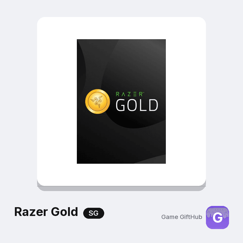 Razer Gold Singapore SGD prepaid credit at GameGiftHub