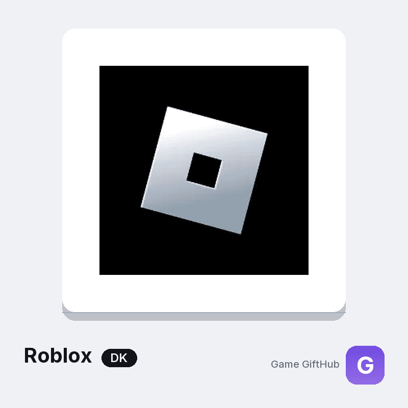 Roblox gift card for Denmark in DKK, values from 100 to 2,000