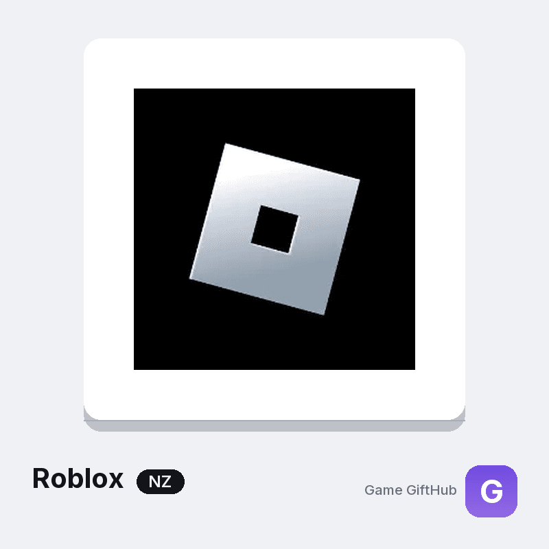 Roblox gift card for New Zealand in NZD, values from 10 to 200