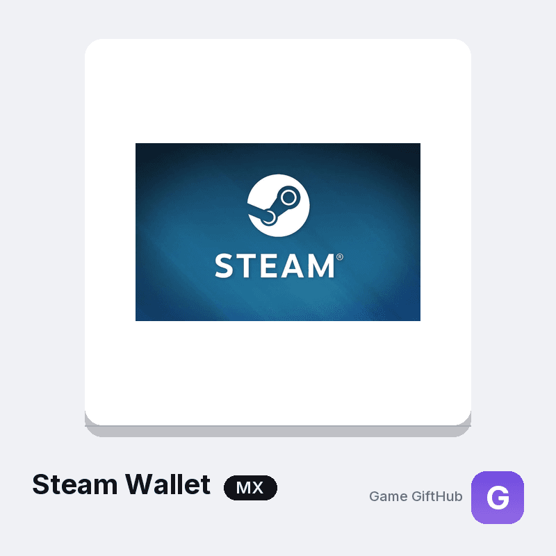Steam Wallet Mexico MXN gift card code at GameGiftHub