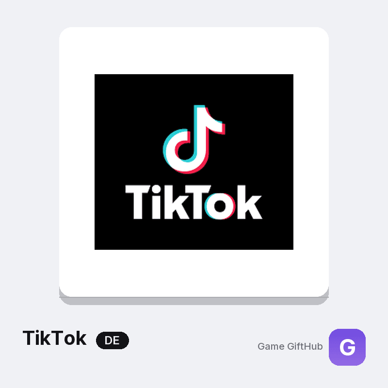 TikTok Coins gift card code for Germany
