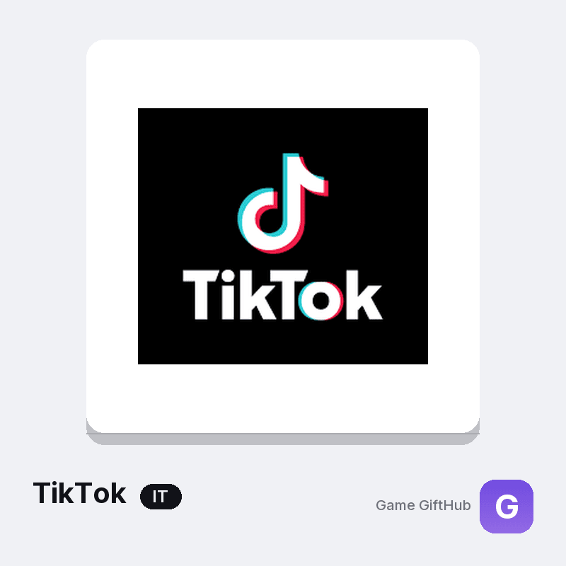 TikTok Coins gift card code for Italy