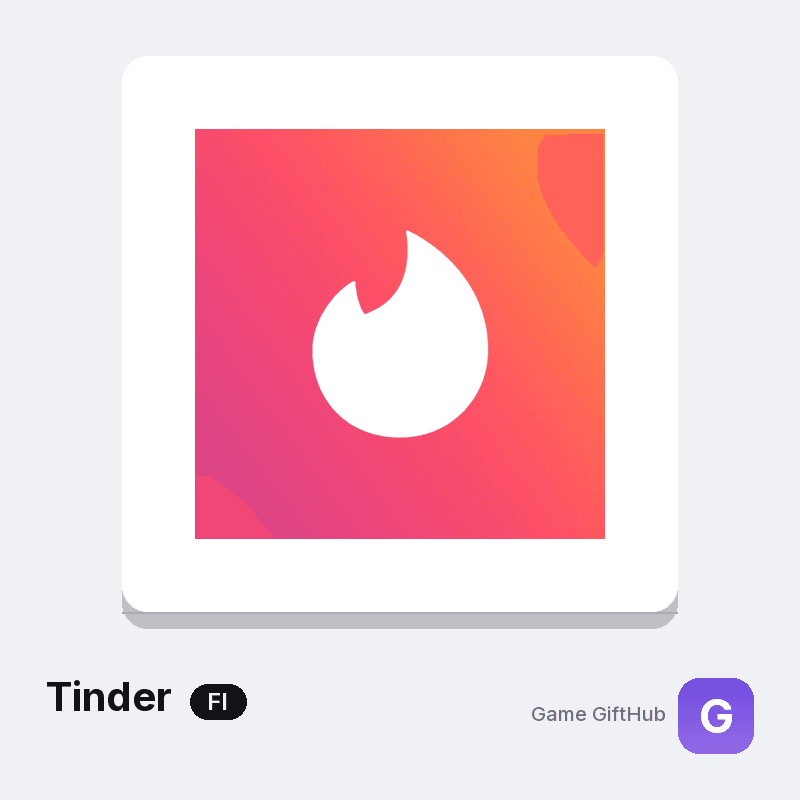 Tinder gift card for Finland — plans delivered as a code