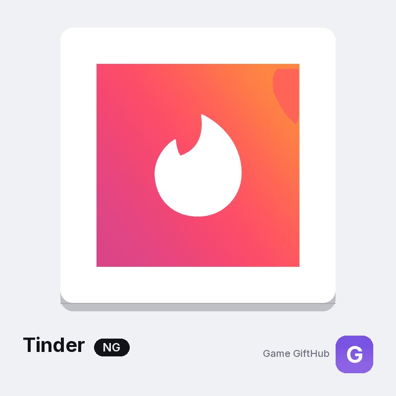 Tinder gift card for Nigeria — plans delivered as a code
