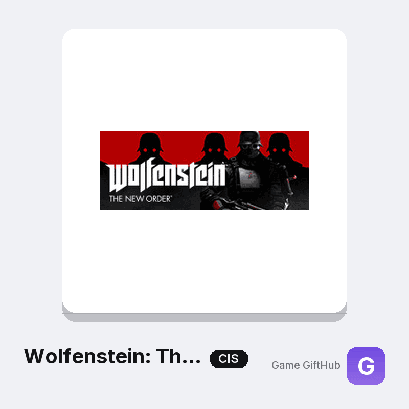 Wolfenstein: The New Order CIS Game Key — Other game key at Game GiftHub