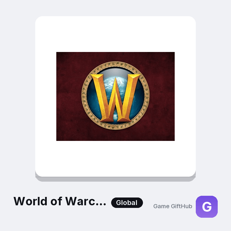 World of Warcraft Gift Card — Other gift card at Game GiftHub