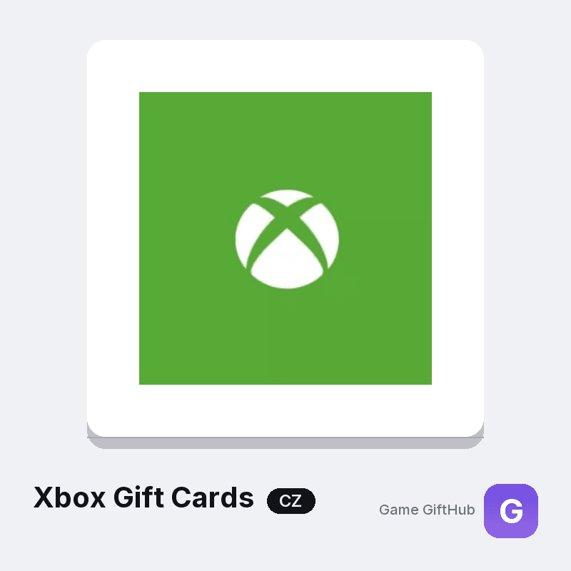 Xbox gift card code for Czech Republic — CZK Microsoft Store credit at GameGiftHub